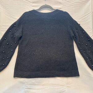 a.n.a Charcoal Sweater with Pearl Details